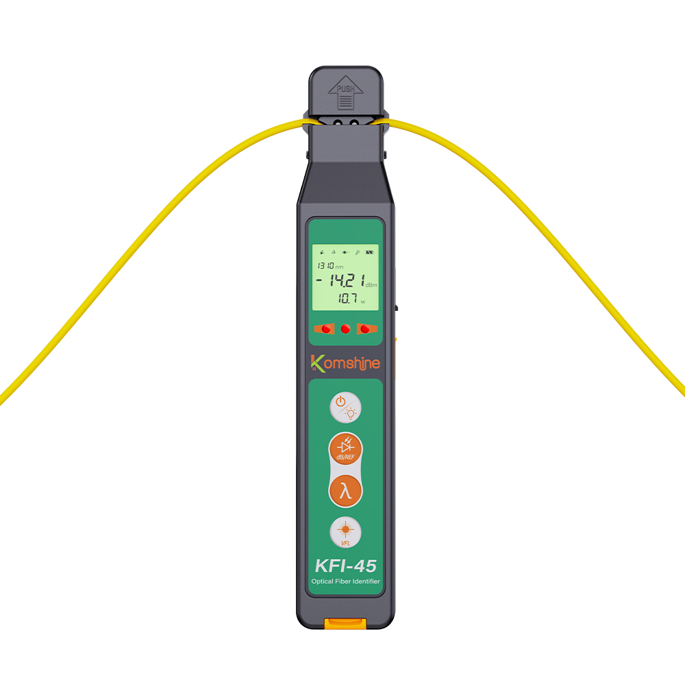 KFI-45 Optical Fiber Identifier with Built-in VFL for Live Fiber Detection