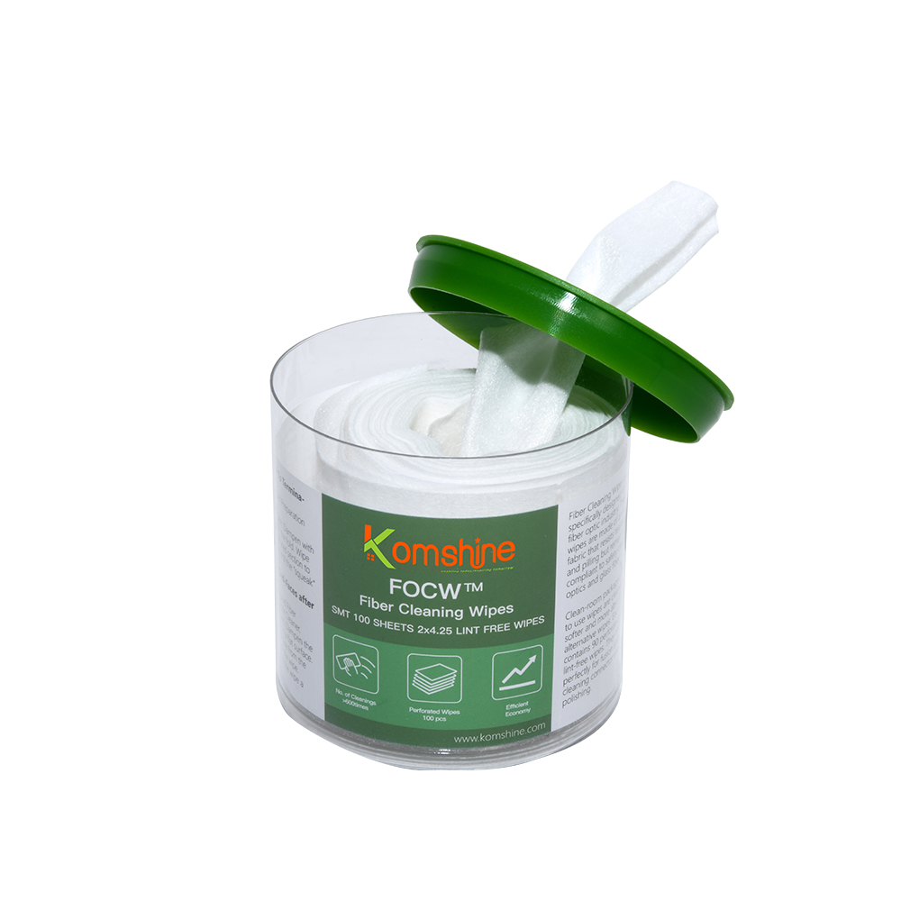 FOCW™ Lint-Free Fiber Cleaning Wipes for Fiber Optic Connector Cleaning